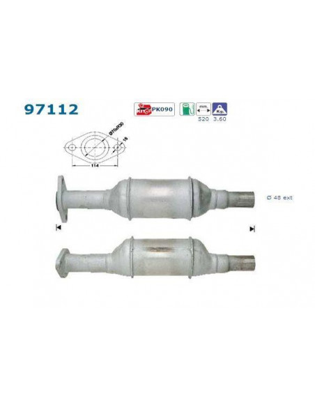 Catalyseur VOLVO 440 460 480 1.6i 1.8i 2.0i (91-97)