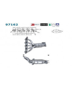 Catalyseur Volvo S60 S80 V70 2.4i (99-)