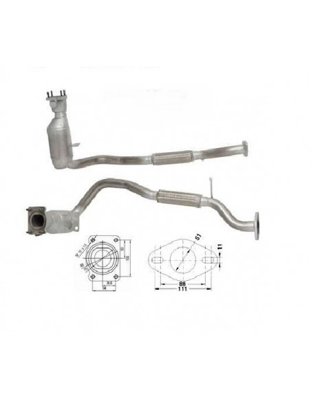 Catalyseur Ford MONDEO 1.6i 1.8i 16V (97-98)