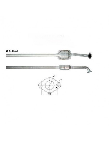 Catalyseur Citroen BX 1.4i (88-90)