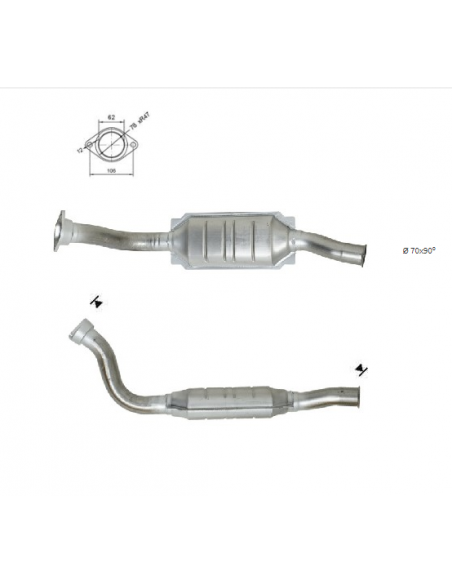 Catalyseur Evasion Jumpy Scudo Ulysse Zeta 806 Expert 2.0 TD HDI (99-00)