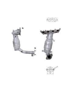 Catalyseur Fiat IDEA PUNTO Lancia MUSA YPSILON 1.2i 1.4i 16V (03-12)