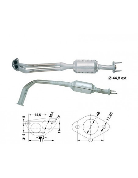 Catalyseur Fiat PANDA 1.0ie 1.1ie (92-) Catalyseur Fiat PANDA 1.0ie 1.1ie (92-)