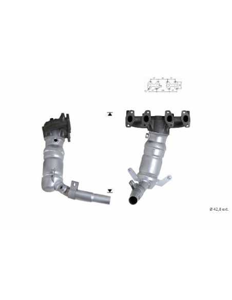Catalyseur Fiat PANDA SEICENTO 1.1i (00-) Catalyseur Fiat PANDA SEICENTO 1.1i (00-)