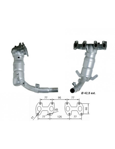 Catalyseur Fiat STRADA LANCIA Y 1.2i 8V 60CV (00-04)