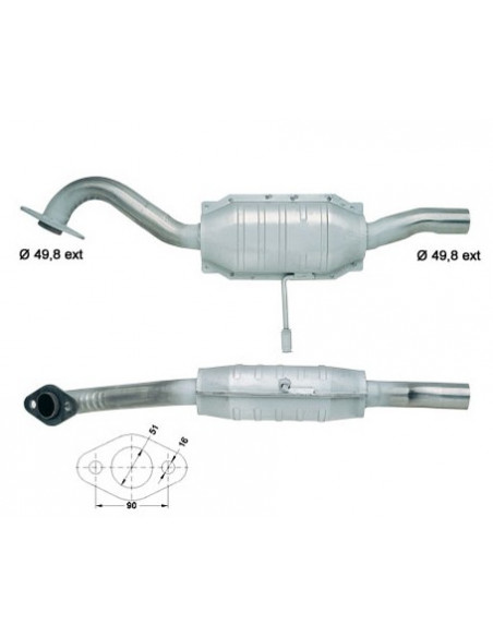 Catalyseur Ford ESCORT ORION 1.4i 73CV (87-90)