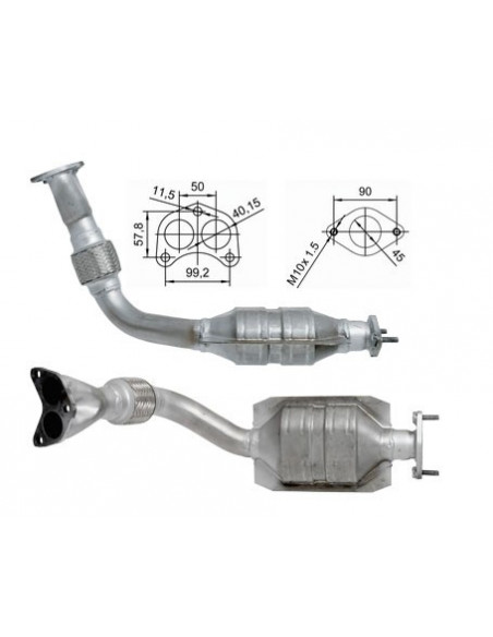 Catalyseur Ford ESCORT 1.8D 58CV (92-98) Catalyseur Ford ESCORT 1.8D 58CV (92-98)