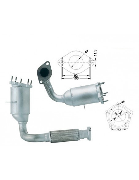 Catalyseur Ford FIESTA 1.25 PUMA 1.4i 16V Mazda 121 1.2i (95-)