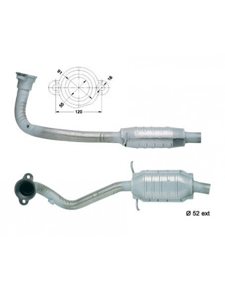 Catalyseur Ford FIESTA 1.6i 16V 90CV (94-95)