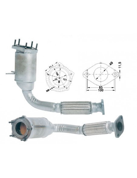 Catalyseur Ford FIESTA 1.8D 60CV (97-)
