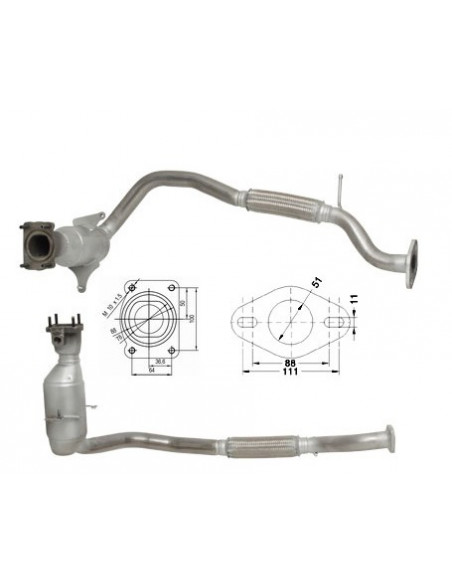 Catalyseur Ford MONDEO 1.6i 1.8i 16V (96-97)
