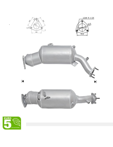 FAP - Catalyseur + Filtre à Particules Audi A4 A5 A6 Q5 2.0 TDi DPF (07-) -CS- EURO 5