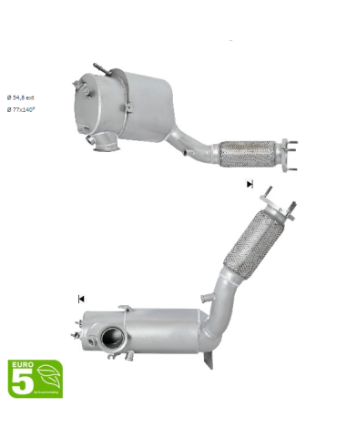 FAP - Catalyseur + Filtre à Particules Seat ALHAMBRA Volkswagen SHARAN 2.0 TDi (10-) EURO 5
