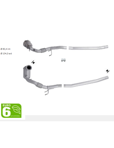 Catalyseur A3 QUATTRO ATECA LEON KAROQ OCTAVIA GOLF VII 1.8i 2.0i TFSI (14-) EURO 6