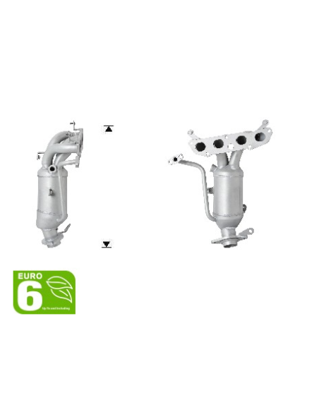 Pré-Catalyseur Toyota AURIS COROLLA YARIS 1.3i VVTI 16V  (14-) EURO 6 Pré-Catalyseur Toyota AURIS COROLLA YARIS 1.3i VVTI 16V  (14-) EURO 6