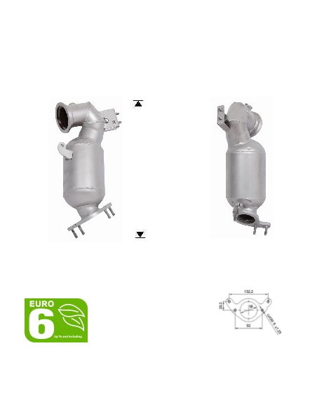 Catalyseur Opel ASTRA 1.4i Turbo 16V (15-) EURO 6 Catalyseur Opel ASTRA 1.4i Turbo 16V (15-) EURO 6