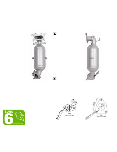 Catalyseur Honda CIVIC 1.8i IVTEC 16V (12-16) EURO 6