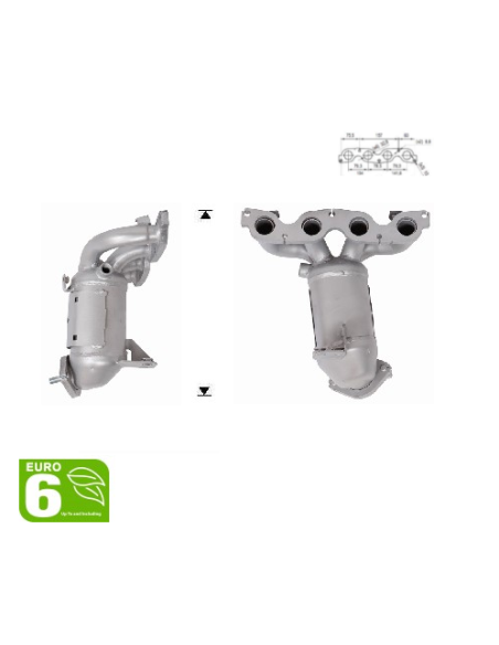 Pré-Catalyseur KIA PICANTO RIO STONIC 1.2i CVVT G4LA 84cv  (16-20) EURO 6