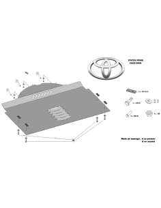 Plaque de protection Antivol Catalyseur Toyota PRIUS 2 (03-09)