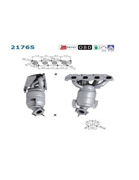 Catalyseur Opel AGILA ASTRA COMBO CORSA MERIVA 1.2i 1.4i 16V (04-09) Catalyseur Opel AGILA ASTRA COMBO CORSA MERIVA 1.2i 1.4i 16V (04-09)