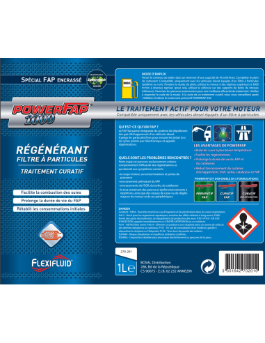 Additif Régénérant Filtre à Particules 4 en 1 Power FAP 1000