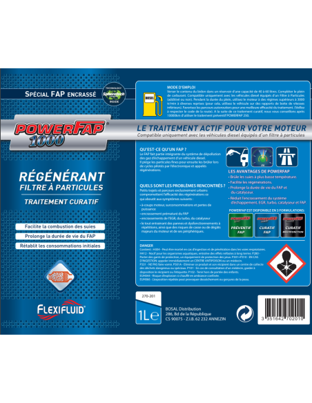 Additif Régénérant Filtre à Particules 4 en 1 Power FAP 1000