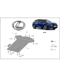 Plaque de protection Antivol Catalyseur Toyota PRIUS (16-22) EURO 6