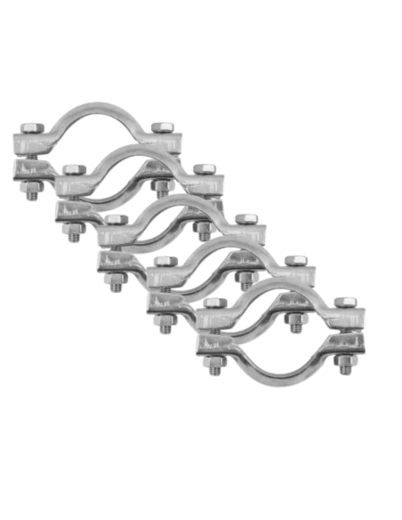 Lot x10 Colliers Echappement en Cone double bride Diametre 58mm