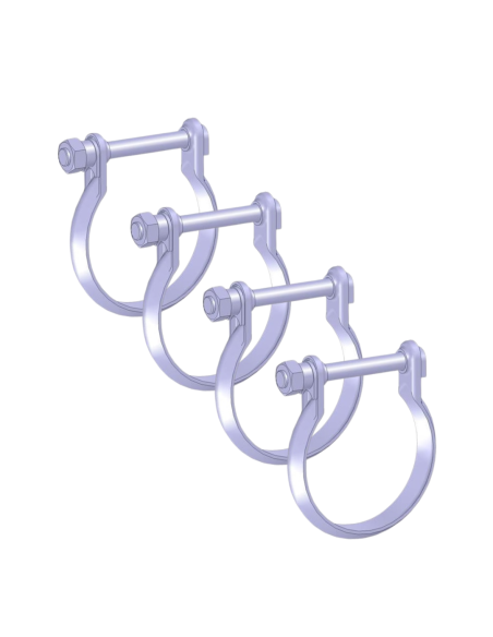 Lot x25 Colliers Echappement en Cone double bride Diametre 70mm