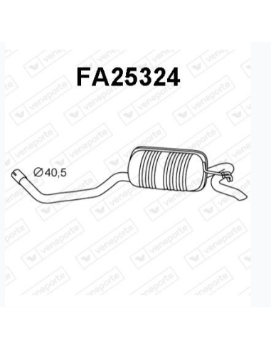 Silencieux arrière Fiat PUNTO 1.2 1.6 (93-00)