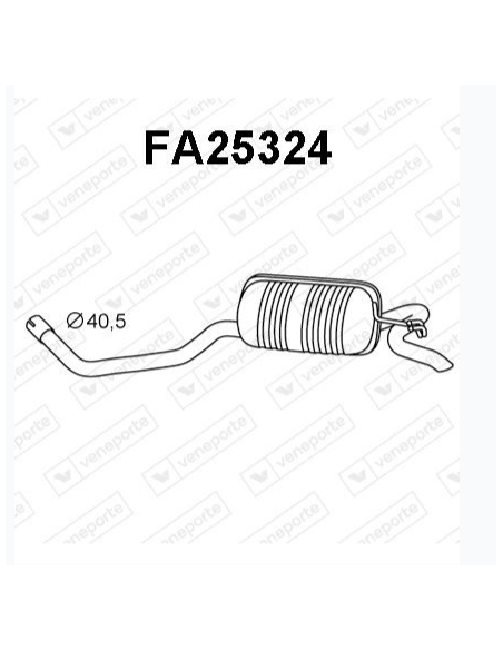Silencieux arrière Fiat PUNTO 1.2 1.6 (93-00) Silencieux arrière Fiat PUNTO 1.2 1.6 (93-00)