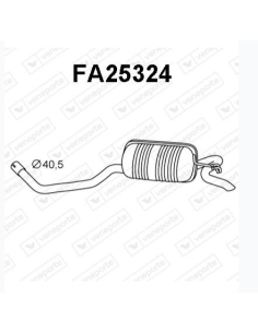 Silencieux arrière Fiat PUNTO 1.2 1.6 (93-00)