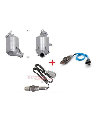 Lot catalyseur + 2 Sondes lambda DACIA NISSAN RENAULT 1.0i 12V (16-)