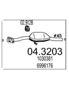 Catalyseur Ford FIESTA 1.1i 1.3i 8V (91-97) DESTOCKAGE