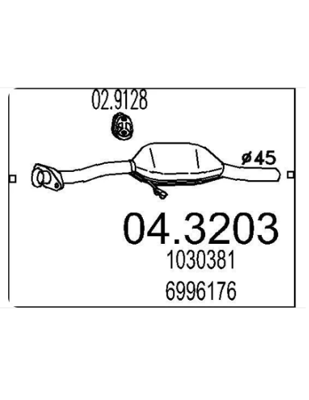 Catalyseur Ford FIESTA 1.1i 1.3i 8V (91-97) DESTOCKAGE
