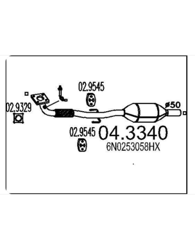 Catalyseur LUPO POLO AROSA 1.4i 16V (98-05)DESTOCKAGE