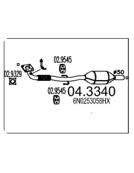 Catalyseur LUPO POLO AROSA 1.4i 16V (98-05)DESTOCKAGE