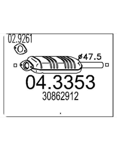 Catalyseur Opel CORSA C COMBO 1.7TD 16V (01-03) DESTOCKAGE