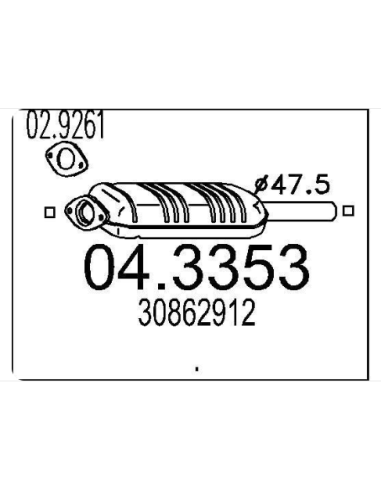 Catalyseur Opel CORSA C COMBO 1.7TD 16V (01-03) DESTOCKAGE