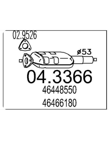 Catalyseur BRAVA BRAVO MAREA 1.2i 1.6i 16V (96-02) DESTOCKAGE