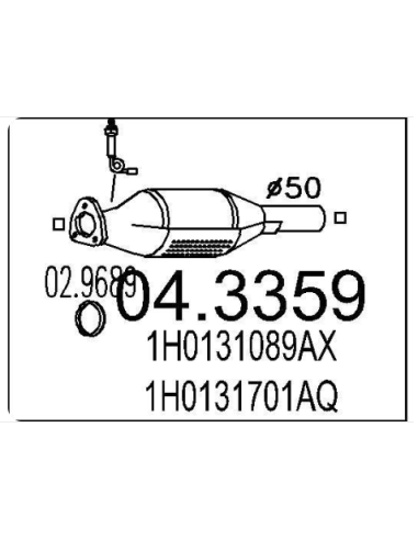 Catalyseur GOLF PASSAT VENTO 1.6i 8V (95-98) DESTOCKAGE