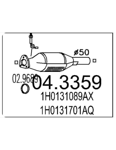 Catalyseur GOLF PASSAT VENTO 1.6i 8V (95-98) DESTOCKAGE