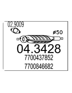 Catalyseur Renault Megane, Scenic et Megane-Scenic 1.9D 8V (96-02)