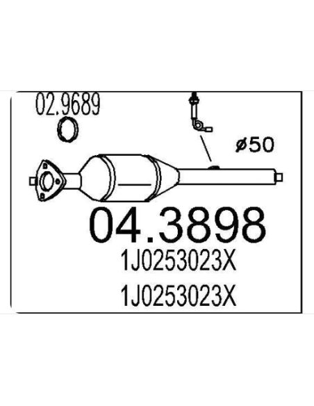 Catalyseur LEON TOLEDO OCTAVIA BORA GOLF NEW BEETLE 1.4i 1.6i 16V (99-04) DESTOCKAGE